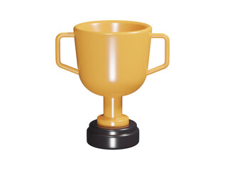 Trophy icon 3d render illustration