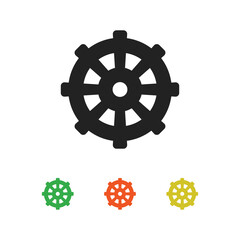 ship steering icon set