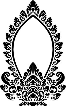 Balinese ornament vector logo tatto decoration 