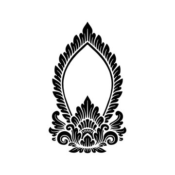 Balinese ornament vector logo tatto decoration 