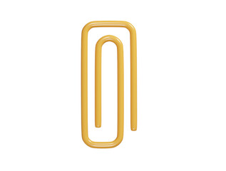 Paper clip icon 3d render illustration