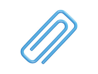 Obraz premium Paper clip icon 3d render illustration