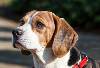Stunning Beagle Hound Against Dark Background
