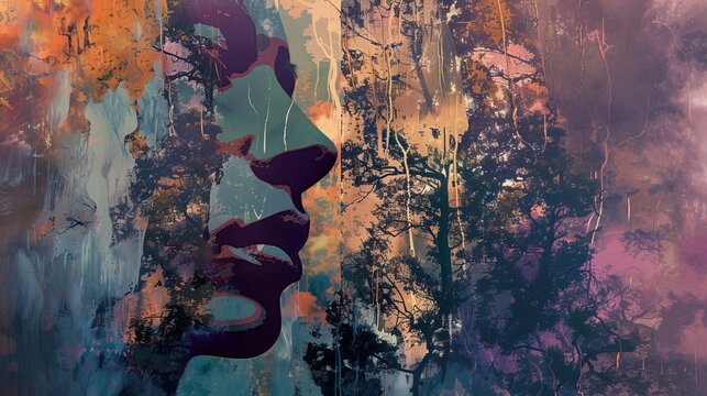 Collaborating with AI to co-create art pieces  AI generated illustration