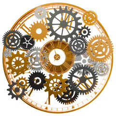 Cogs and Gears of Clock