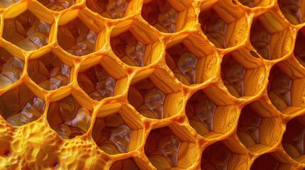 Close up of Honeycomb with bees.
