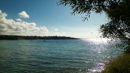 Coastal area on Cyprus island. Nature and exploration concept.