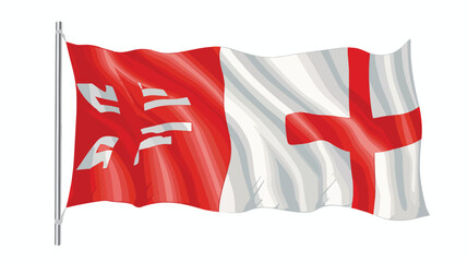 Tonga flag vector illustration on a white background