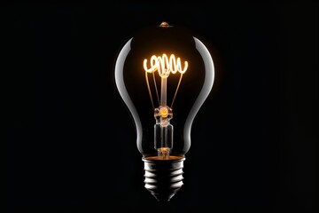 light bulb in complete darkness