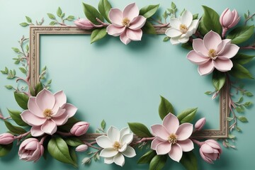 beautiful abstract background with bright flowers