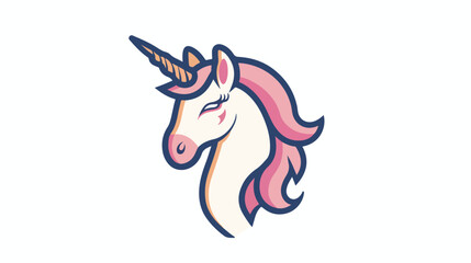 Unicorn icon illustration on white background. unicor