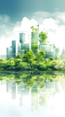 Fototapeta na wymiar New energy green city
