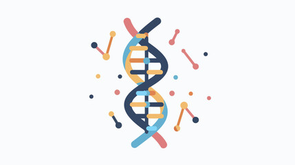 Vector DNA Icon flat vector isolated on white background