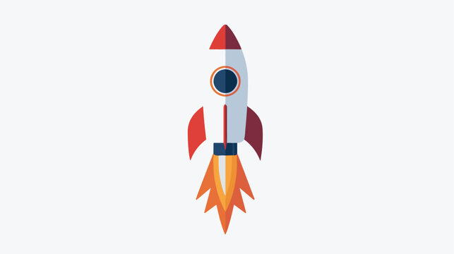 Rocket Launched Icon Vector Logo Template Ilu Vector