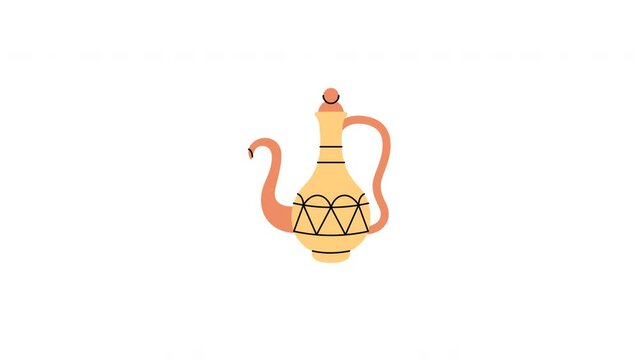 dallah animation with looping , 4k resolution, and Alpha Channel