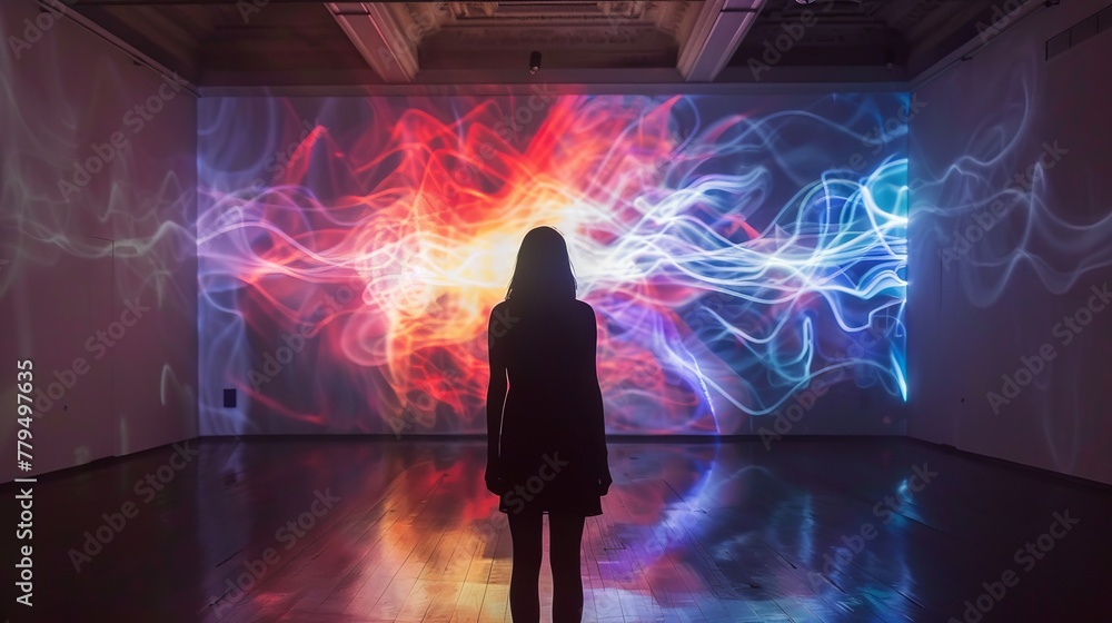 Poster creating art that transcends physical boundaries with technology ai generated illustration