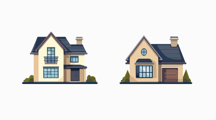Vector illustration of detailed house icon isolated