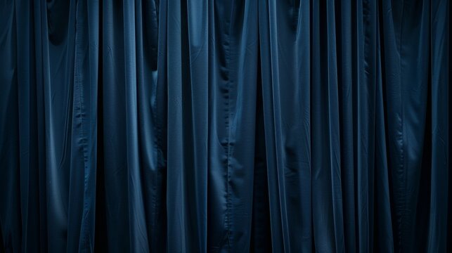 dark blue curtains, wool, extreme close up, fabric, straight, frontal