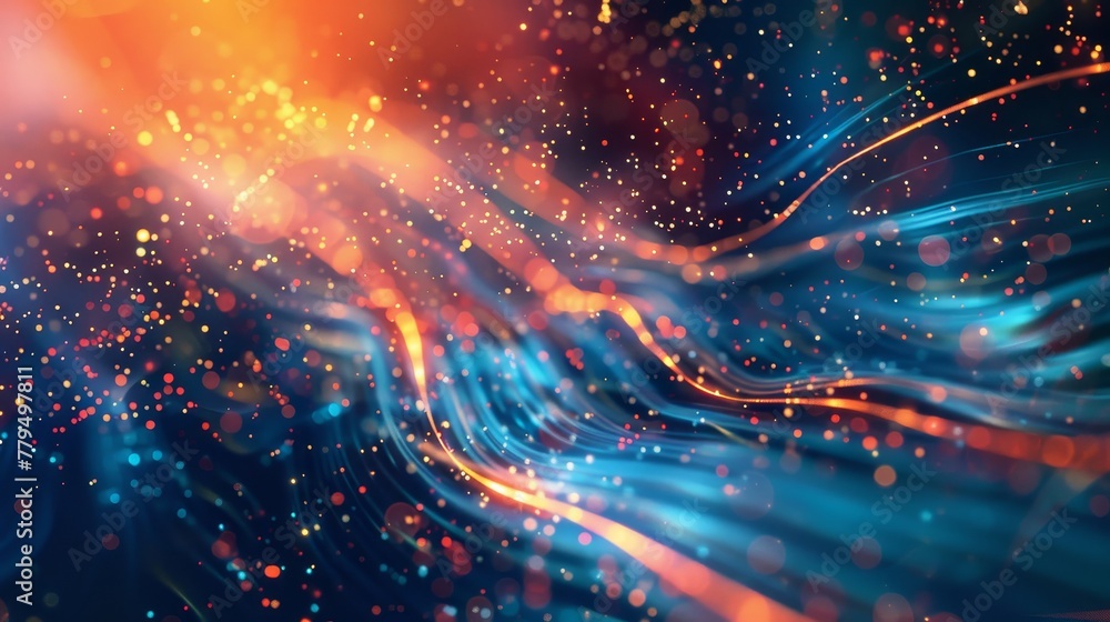 Poster creating dynamic digital compositions ai generated illustration