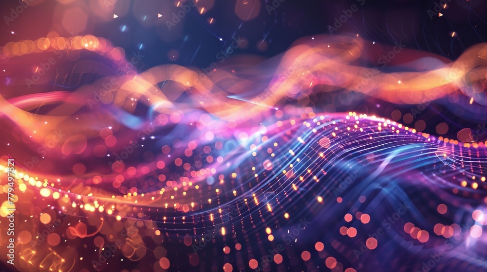 Poster creating dynamic digital compositions ai generated illustration