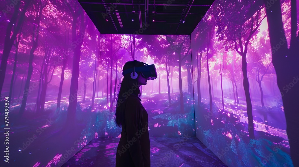 Poster creating immersive digital environments ai generated illustration