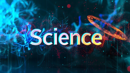 Abstract Science Concept with Neural Networks and Particles