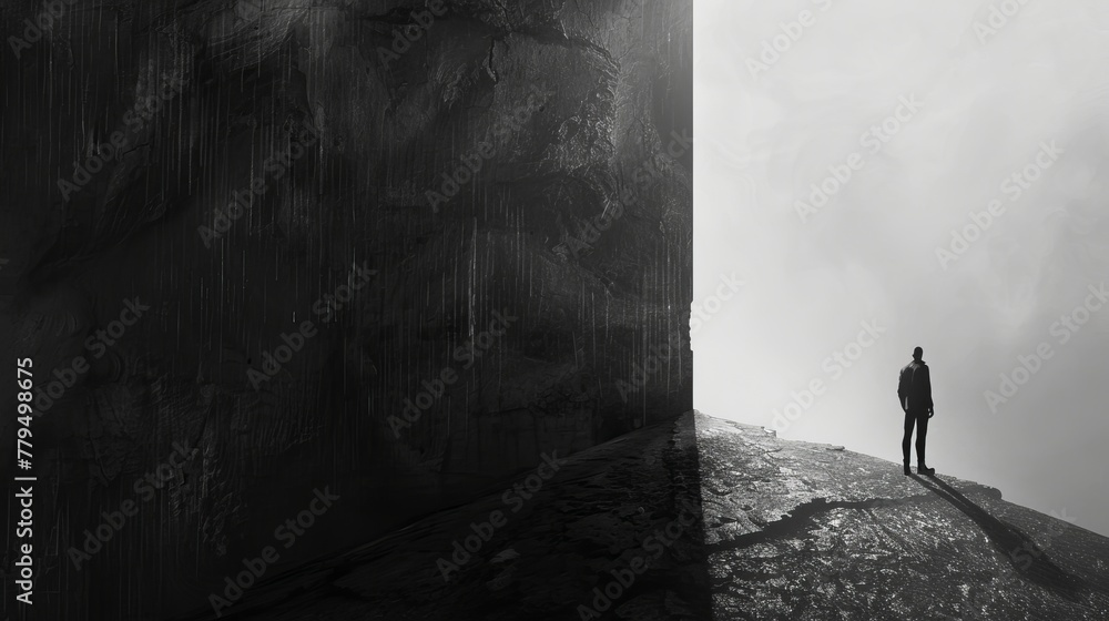 Aufkleber depth and layers of meaning in a single image ai generated illustration