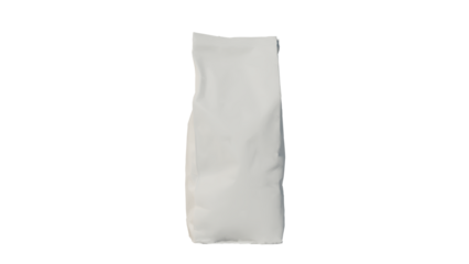 a white bag of food on a white background