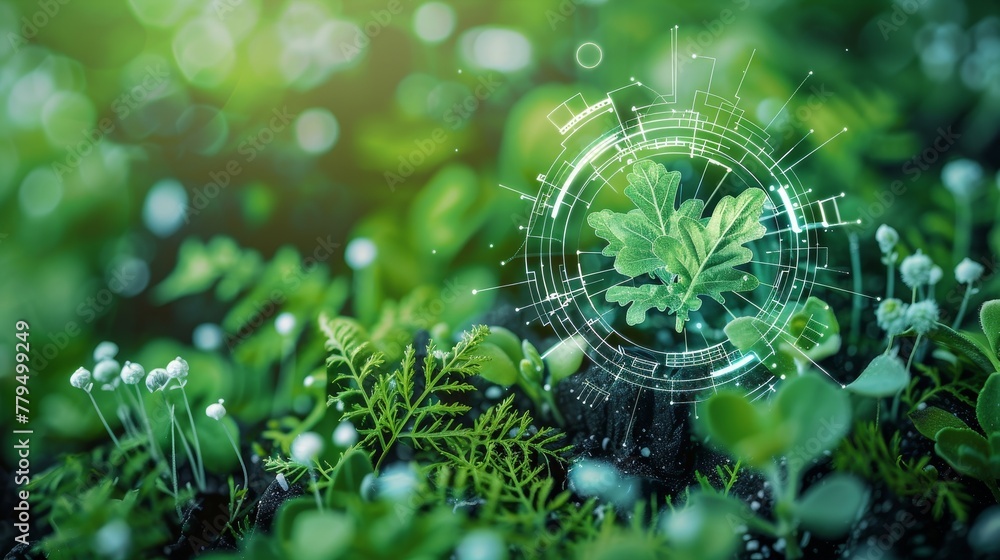 Aufkleber developing smart sensors for detecting environmental health risks ai generated illustration