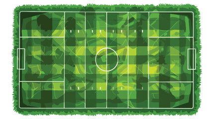 Rugby field markings lines with different types - obrazy, fototapety, plakaty
