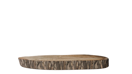 a wooden table with a white background