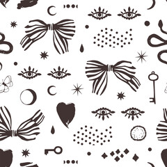 Vector hand drawn doodles seamless pattern. - 779500424