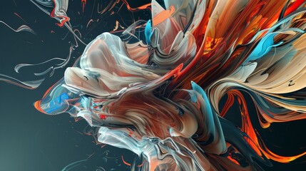 Obraz na płótnie Canvas Embracing the fluidity of digital art creation AI generated illustration
