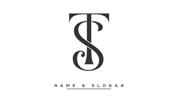 TS, ST, T, S Abstract Letters Logo Monogram