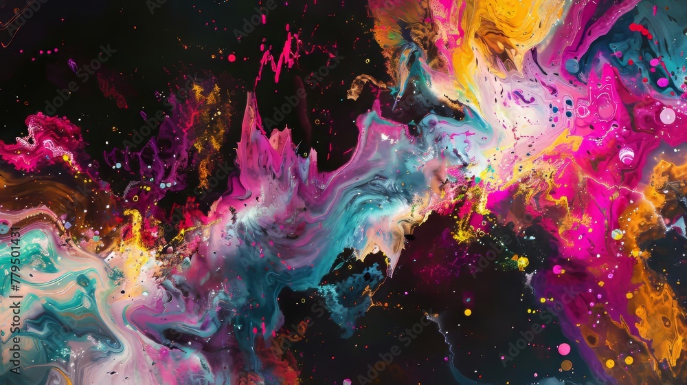 Aufkleber engaging in experimental art practices with digital tools ai generated illustration