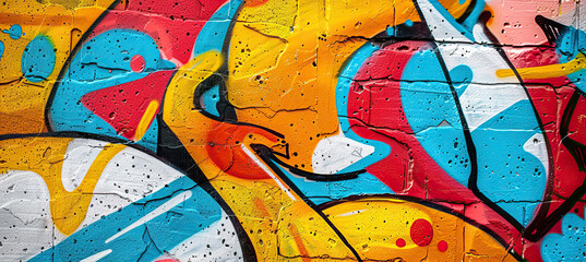 Abstract graffiti art banner background