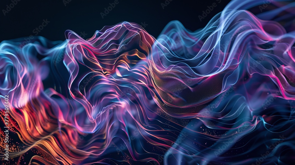 Poster experimenting with new forms of digital art ai generated illustration