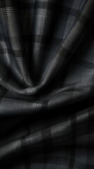 black dark natural cotton linen textile texture background banner panorama silk satin curtain pattern with copy space for photo text or product - obrazy, fototapety, plakaty