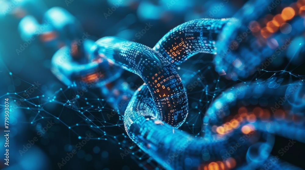 Aufkleber exploring the potential of blockchain technology in art curation ai generated illustration