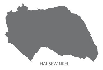 Harsewinkel city map grey illustration silhouette