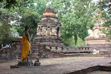 Old stupa in the wat.