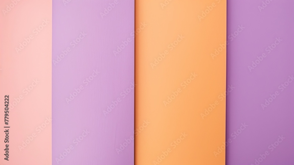 Fototapete generate a playful layout with two horizontal bars in lavender and peach ready for text placement ai