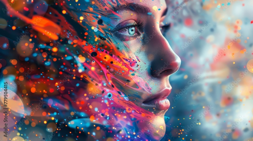 Aufkleber harnessing the power of algorithms for artistic expression ai generated illustration