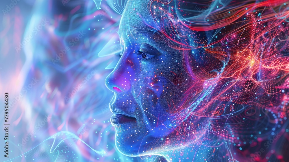 Aufkleber harnessing the power of algorithms for artistic expression ai generated illustration