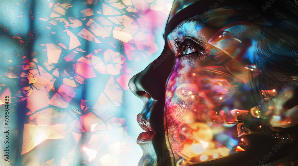 Aufkleber harnessing the power of algorithms for artistic expression ai generated illustration