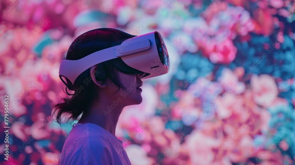 Poster harnessing the power of virtual reality in artistic expression ai generated illustration