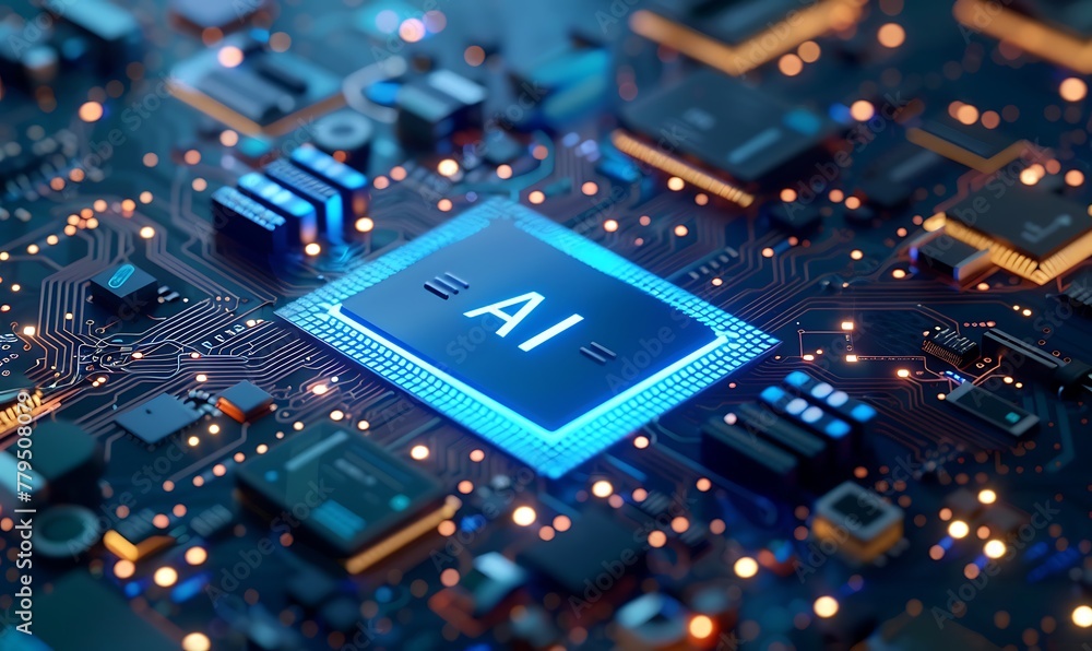 Poster Innovative AI Machine Learning Integration Enhancing Tech and Electronics with AI Processor 