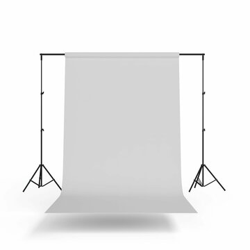 3D rendered illustration of a Professional photo studio with lighting gear