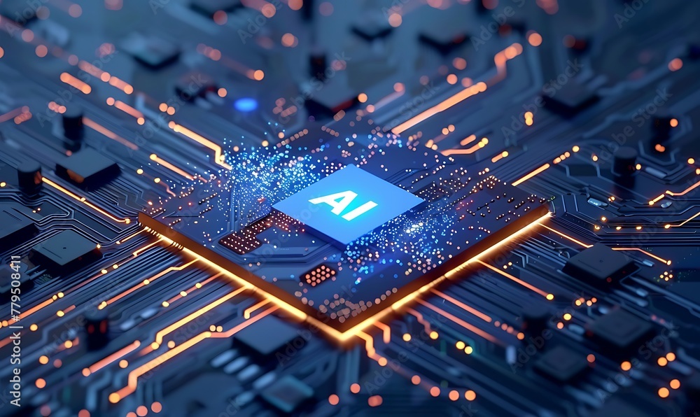 Poster Innovative AI Machine Learning Integration Enhancing Tech and Electronics with AI Processor 