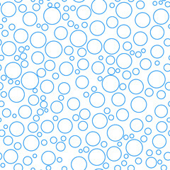 Bubbles soda seamless pattern. Сarbonated blue water texture - 779508481